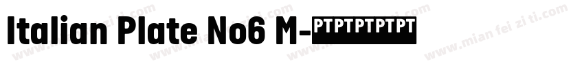 Italian Plate No6 M字体转换